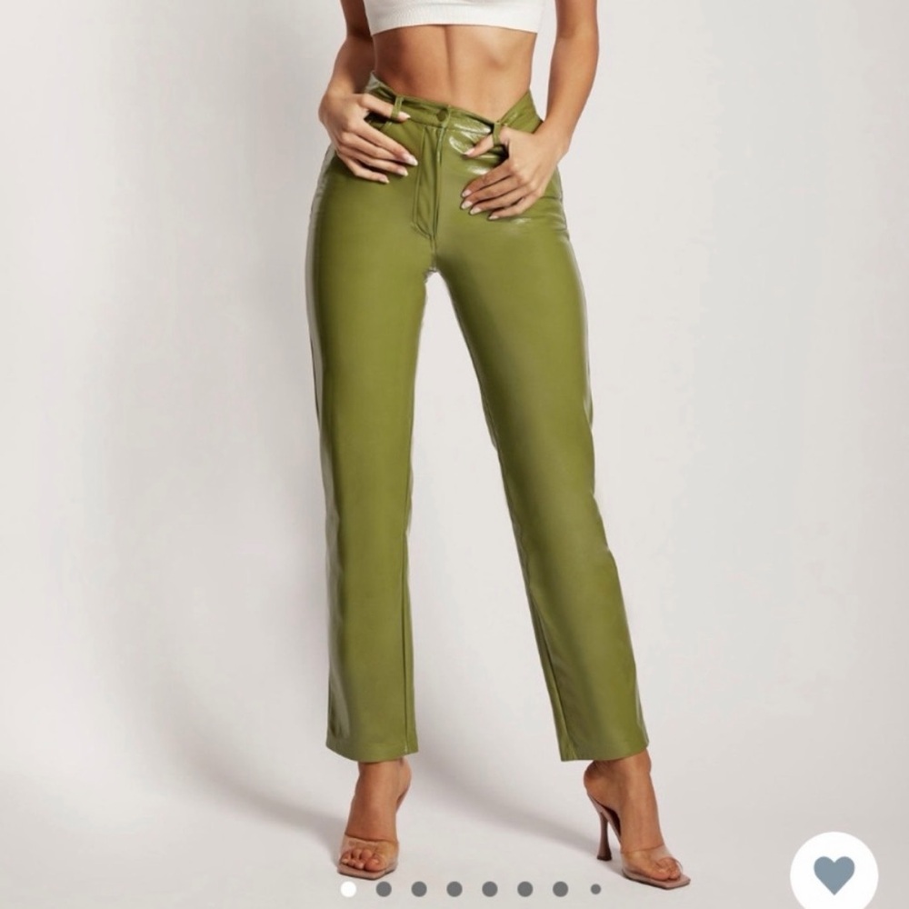 NWT Meshki Oakleigh Straight Leg Patent Leather Pants